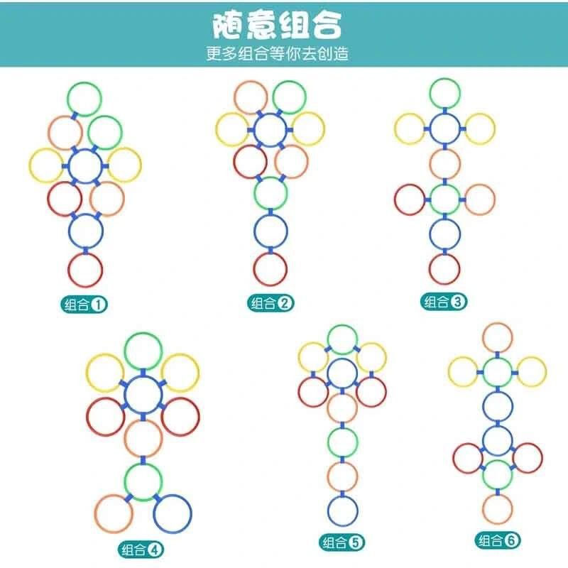 童年经典新玩法 中号28CM呼啦圈套装，开启儿童感统训练之旅